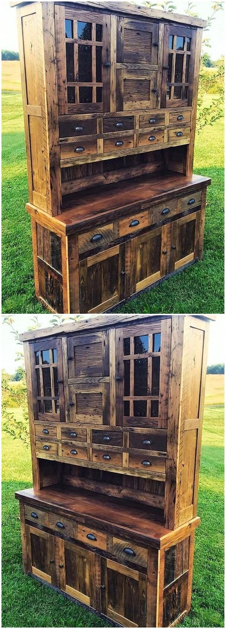 rustic pallet buffet