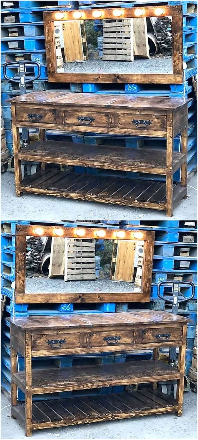 pallet vanity idea