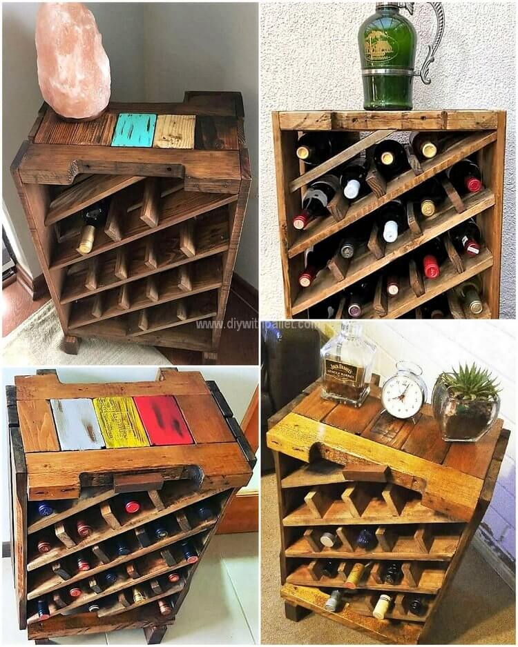 pallet side table bar