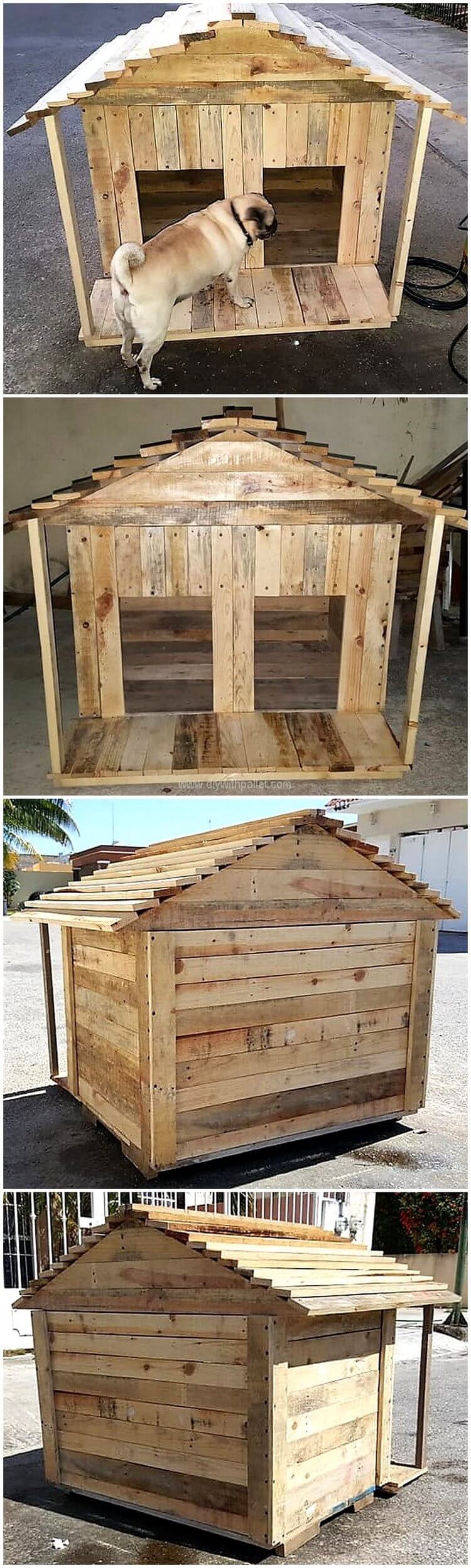 wooden pallet dog house