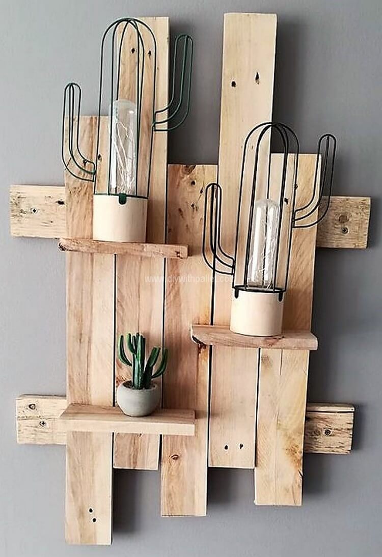 pallet shelf art