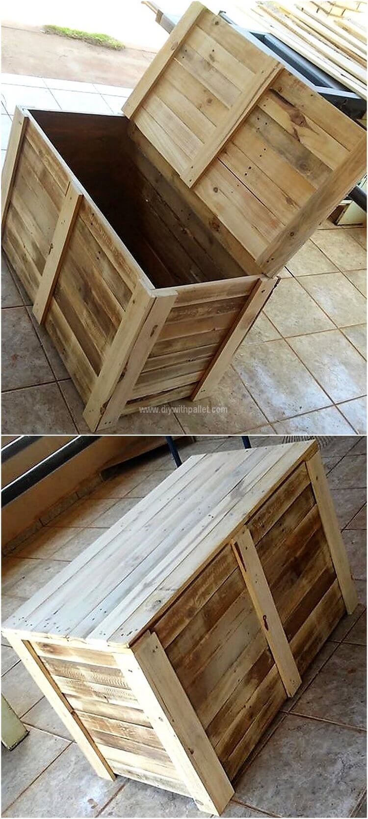 reused pallet chest