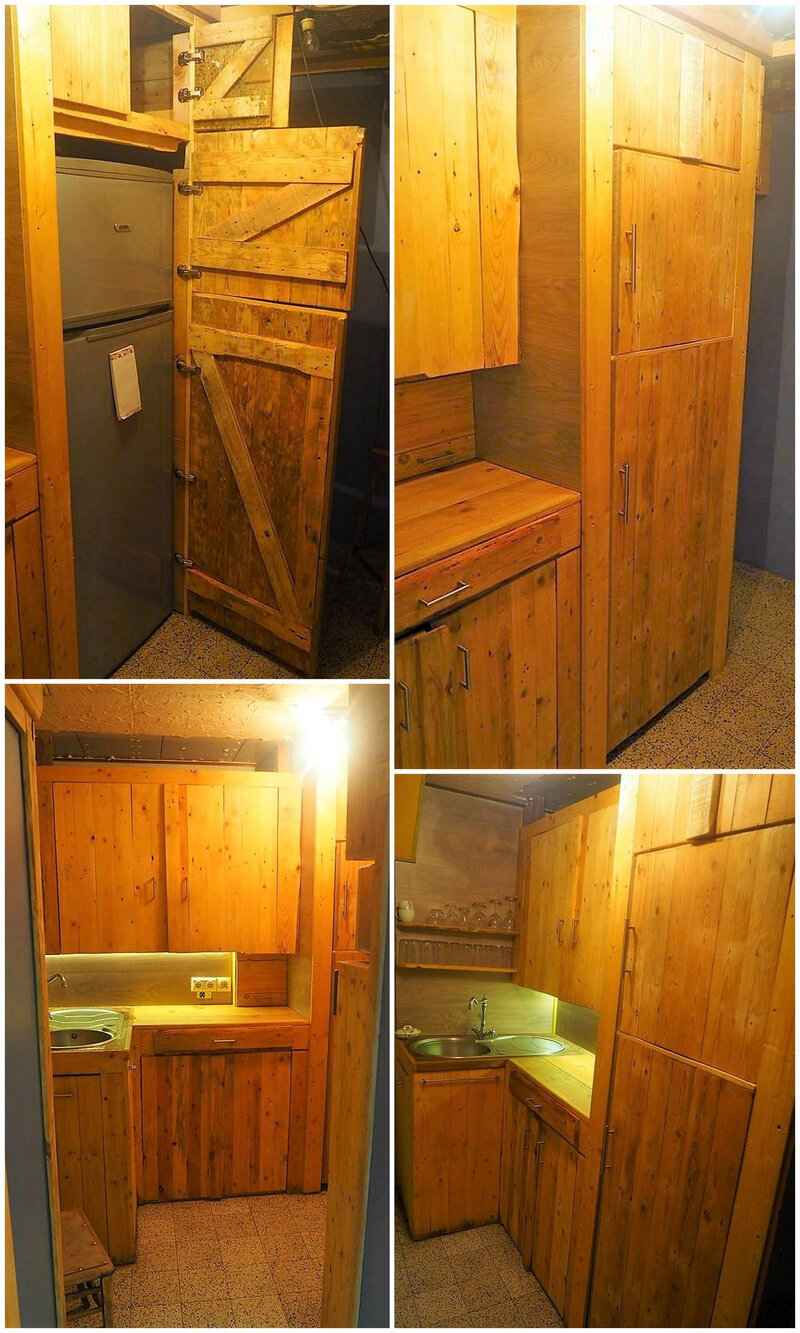 wooden pallets kitchen works