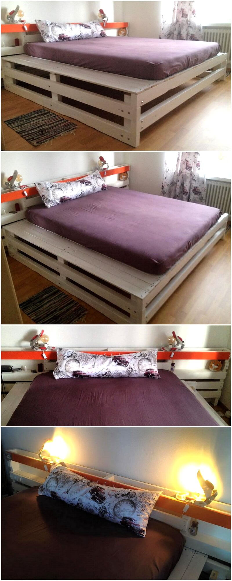 reused pallet bed plan