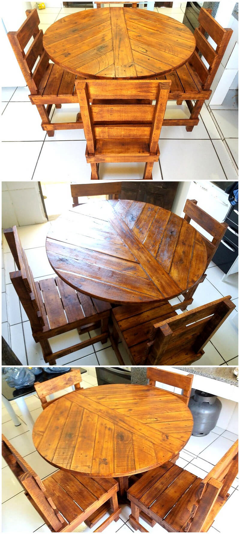 pallets wooden dining set