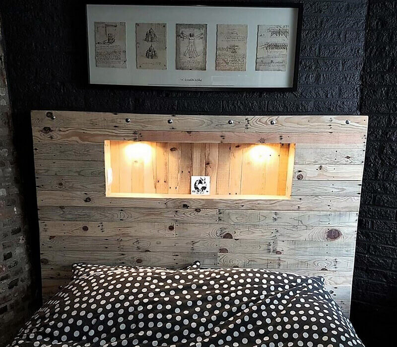 wood pallet headboard
