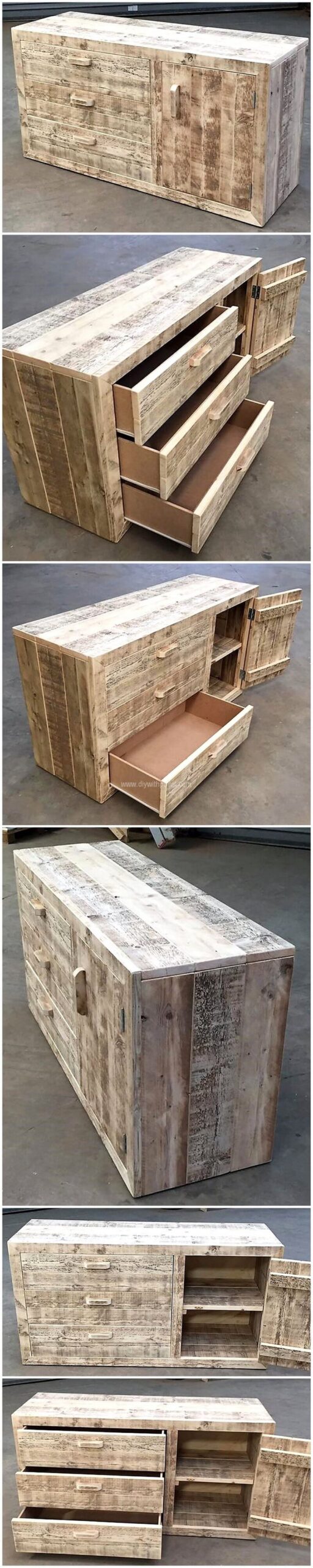 TV stand made with pallets