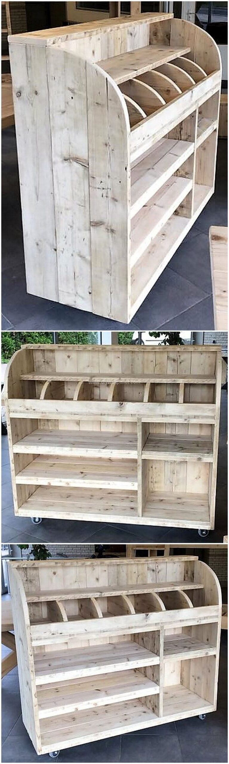 pallet storage rack on wheels