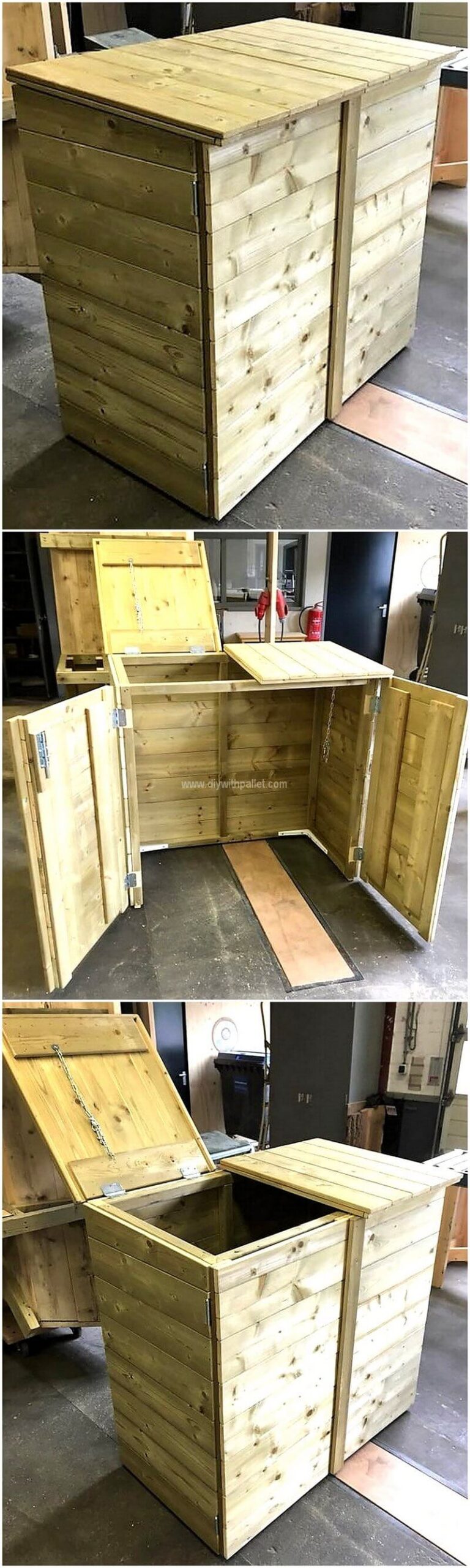 pallet garbage basket cover