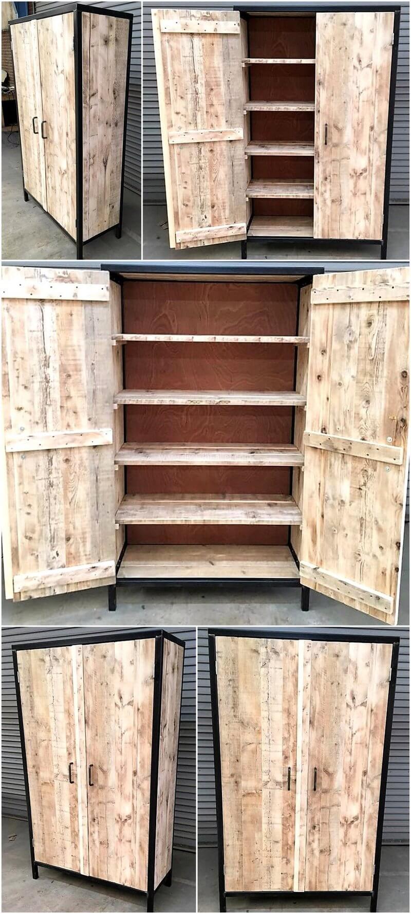 reclaimed pallet closet