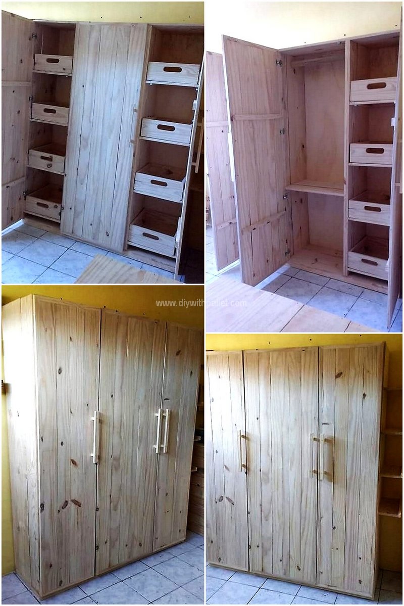 reused pallets closet plan