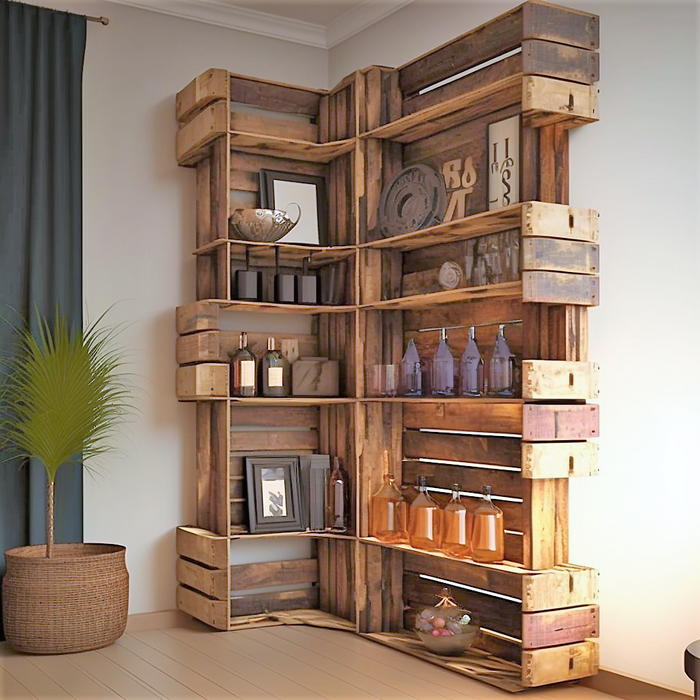 wood pallet corner shelf ideas (8)