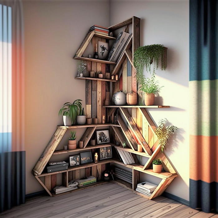 wood pallet corner shelf ideas (16)