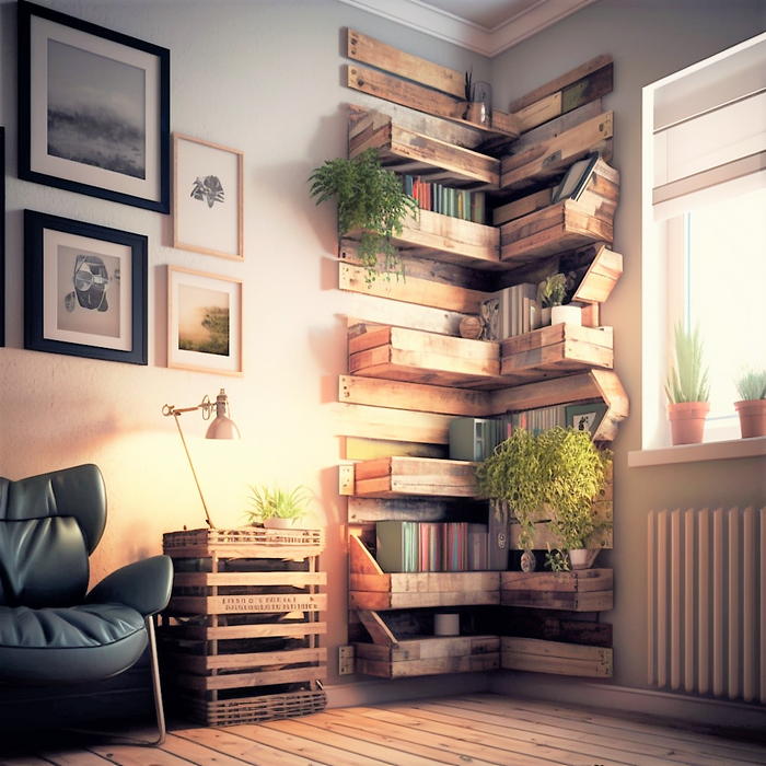 wood pallet corner shelf ideas (17)
