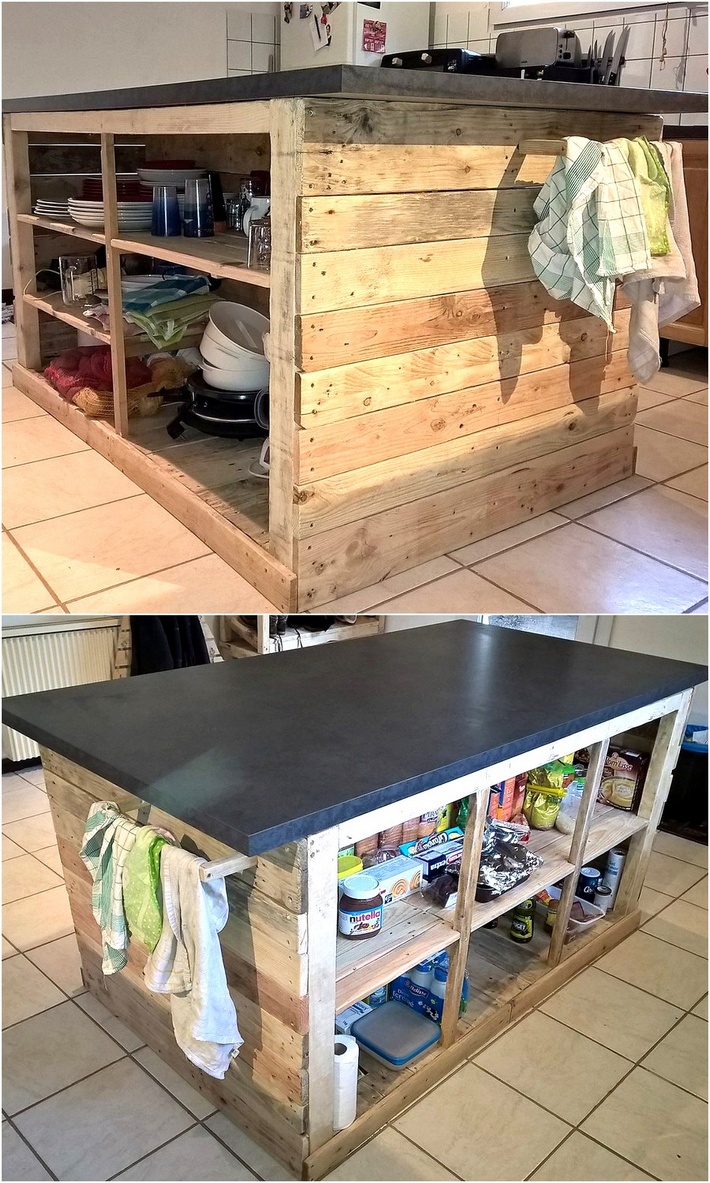 pallets Central Kitchen Island