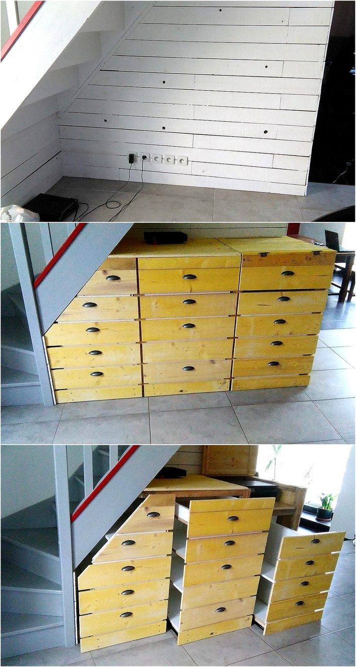 pallet-chest-of-drawers-under-stairs
