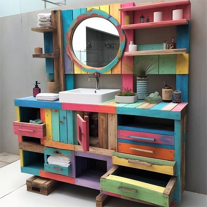 wood pallet bathroom vanity ideas (3)