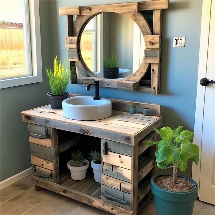 wood pallet bathroom vanity ideas (6)
