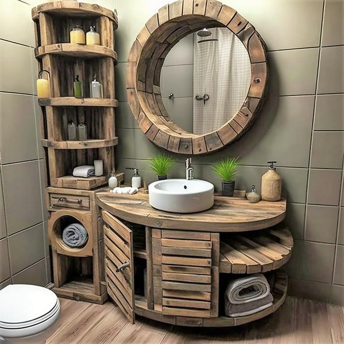 wood pallet bathroom vanity ideas (19)