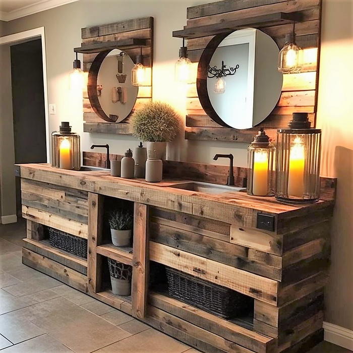 wood pallet bathroom vanity ideas (29)