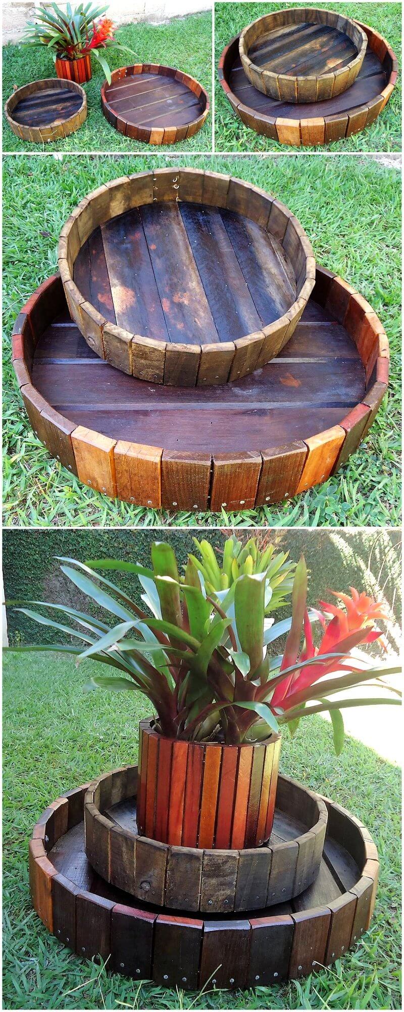 creative pallet planter art