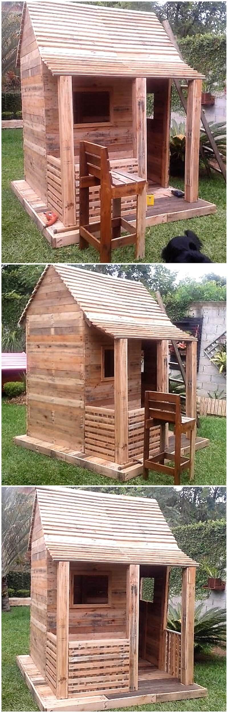 wood pallet kids playhouse