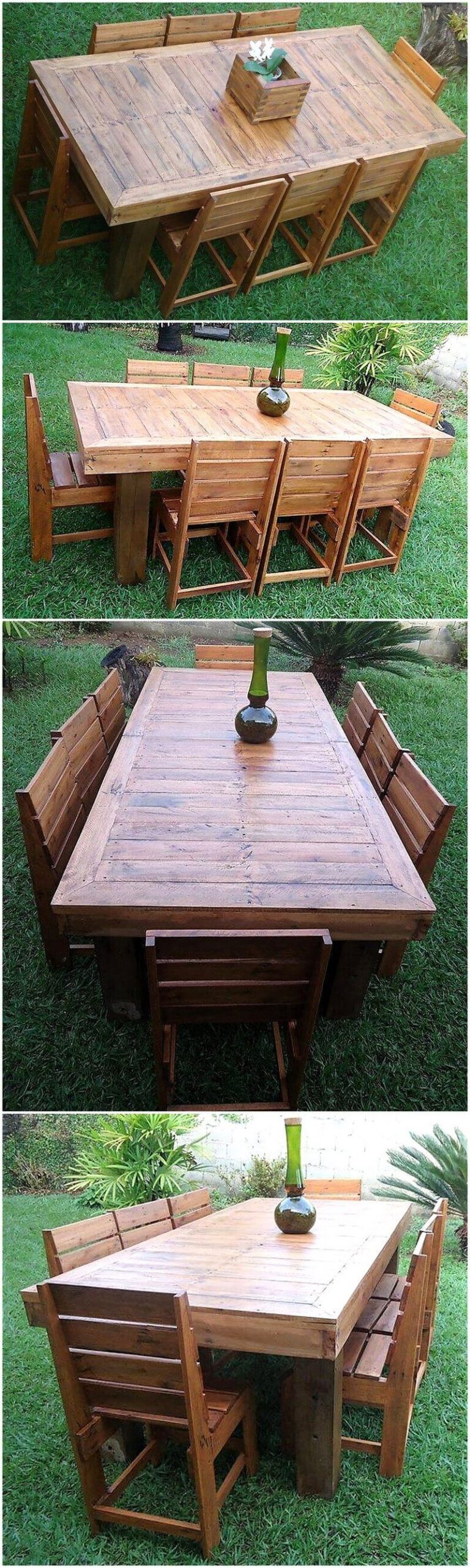 pallet garden dining set