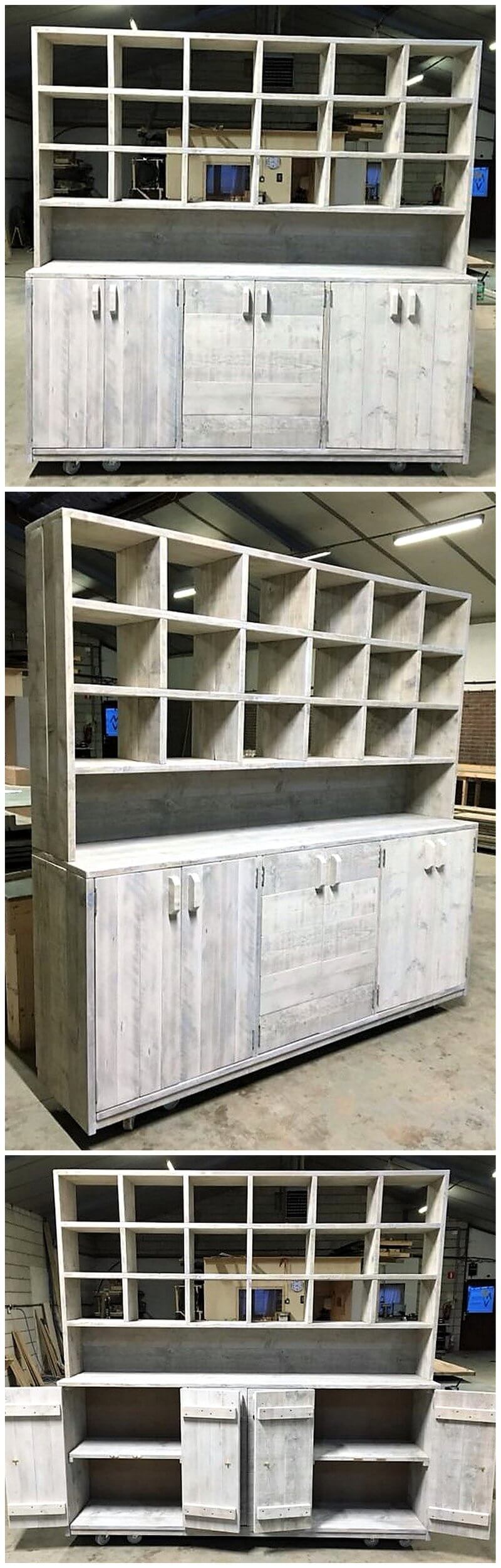 recycled pallets cupboard