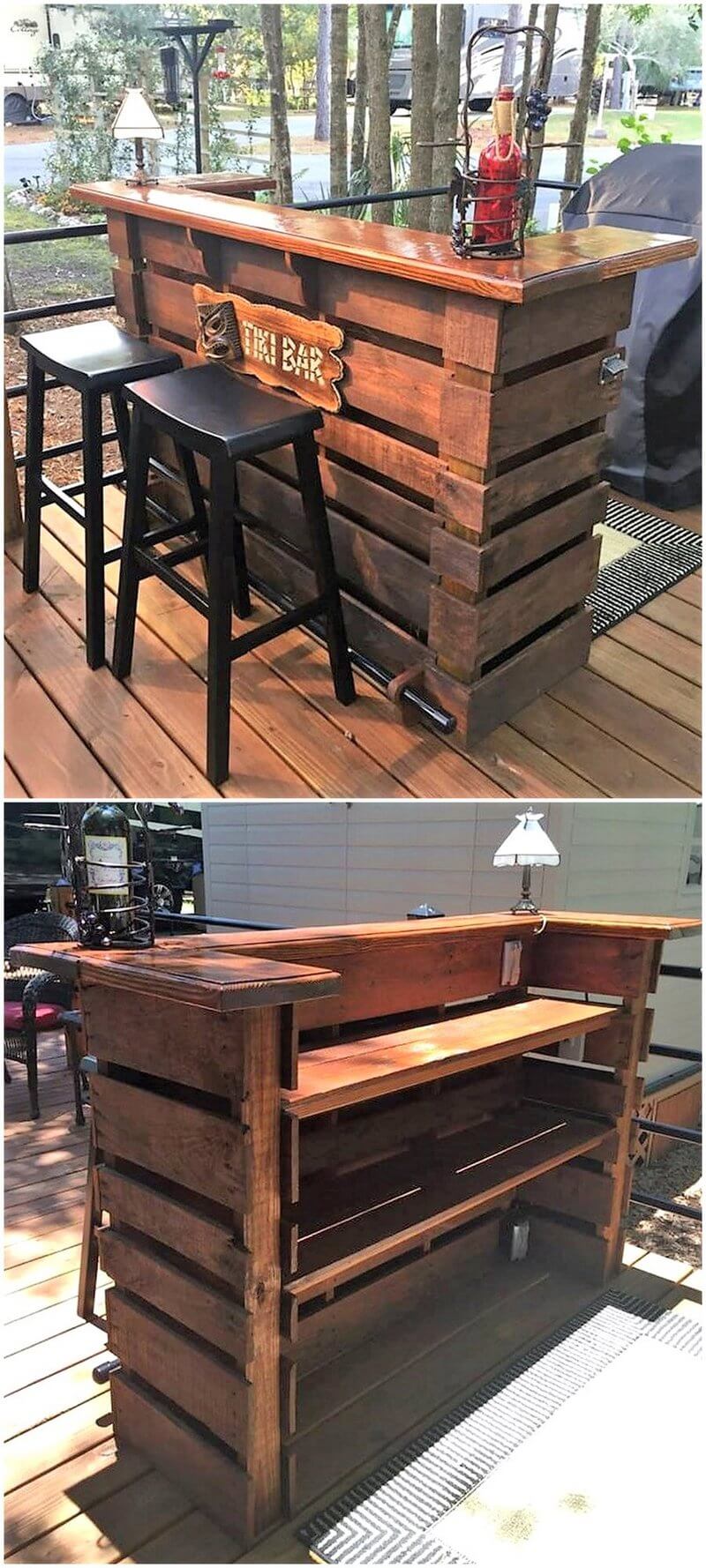 repurposed pallet bar
