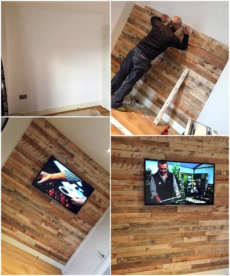 diy wood pallet wall cladding