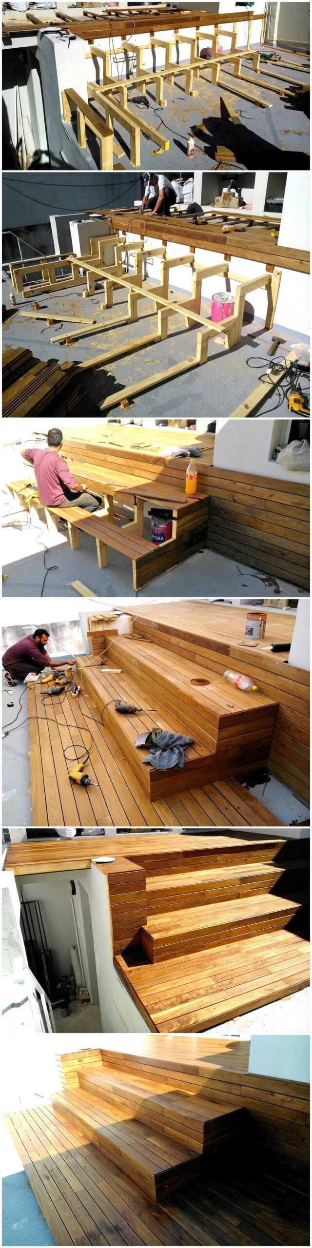 diy wooden pallets deck plan