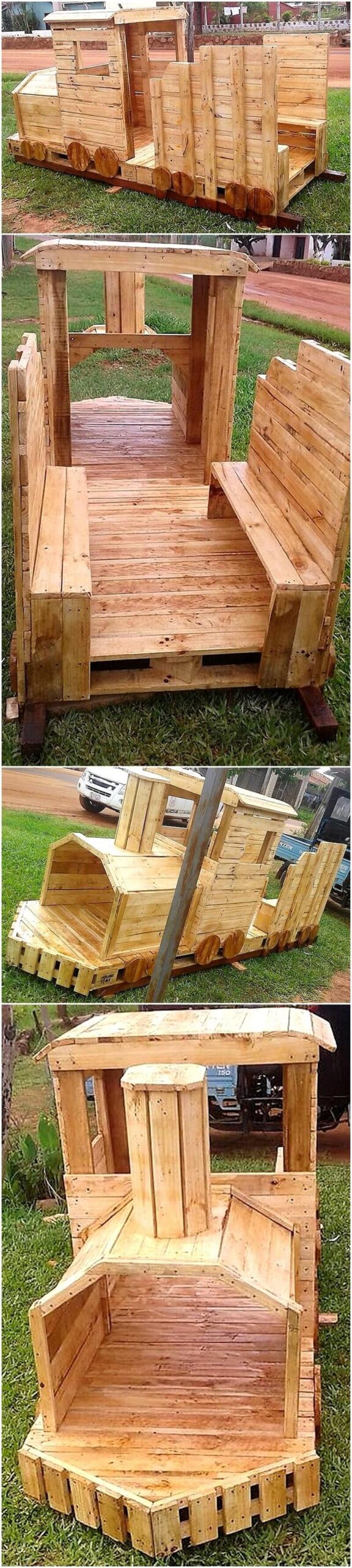 wood pallet engine for kids play