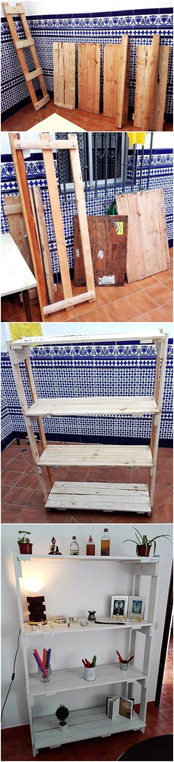 diy pallets shelf rack