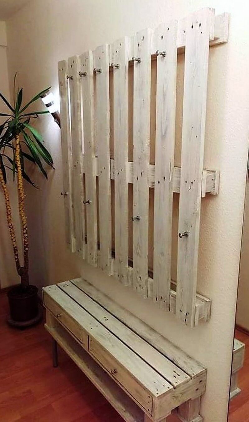 pallet entryway rustic creation
