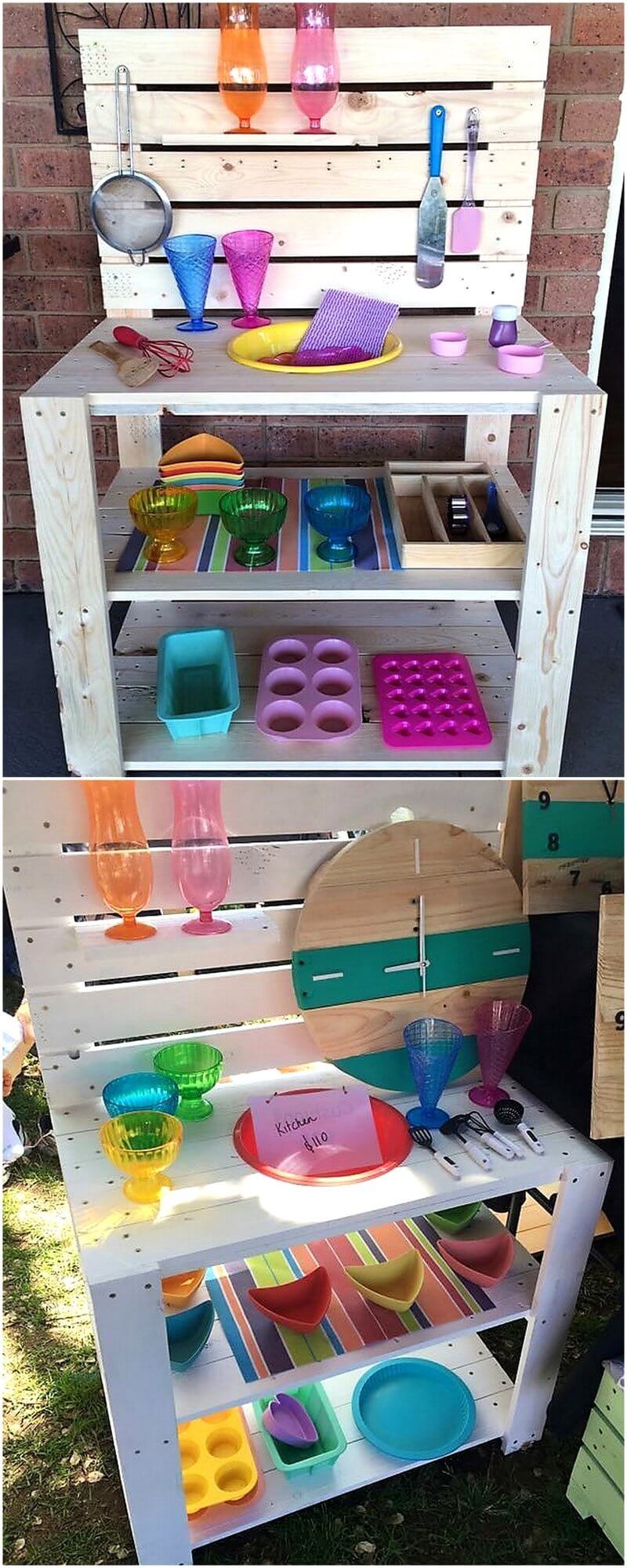 wood pallet mud kitchen