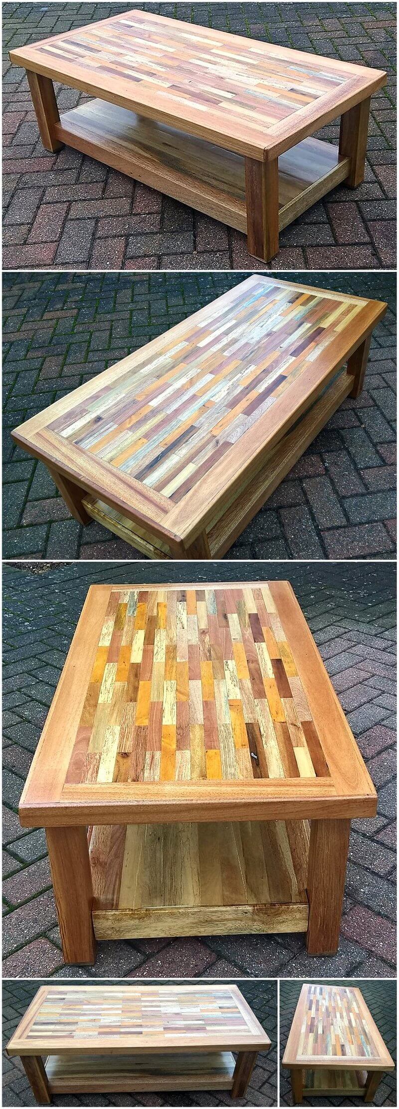 reused pallets wooden table