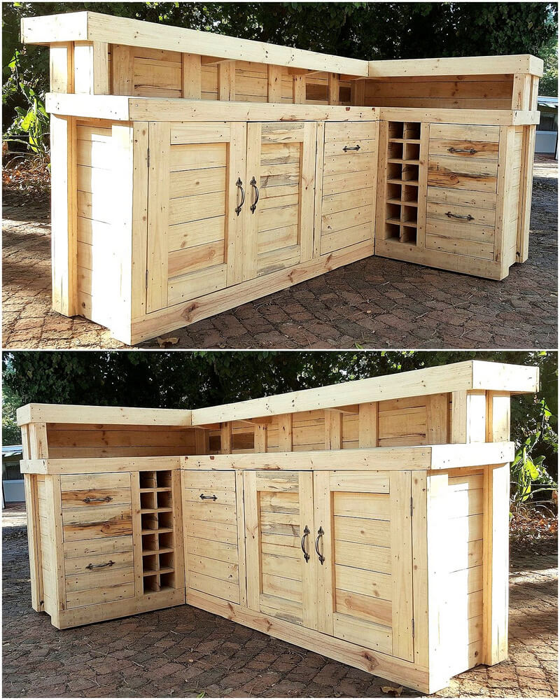 recycled wooden pallet bar plan