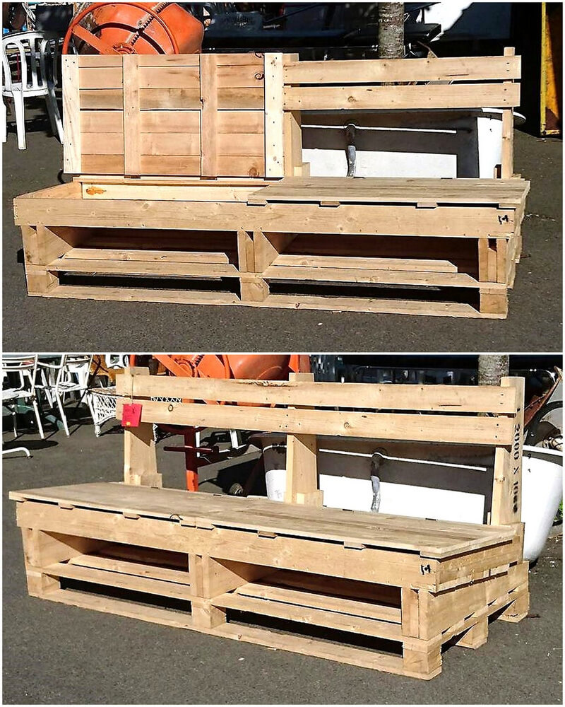 pallet patio bench plan