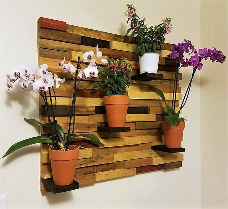 wood pallet wall decor planter