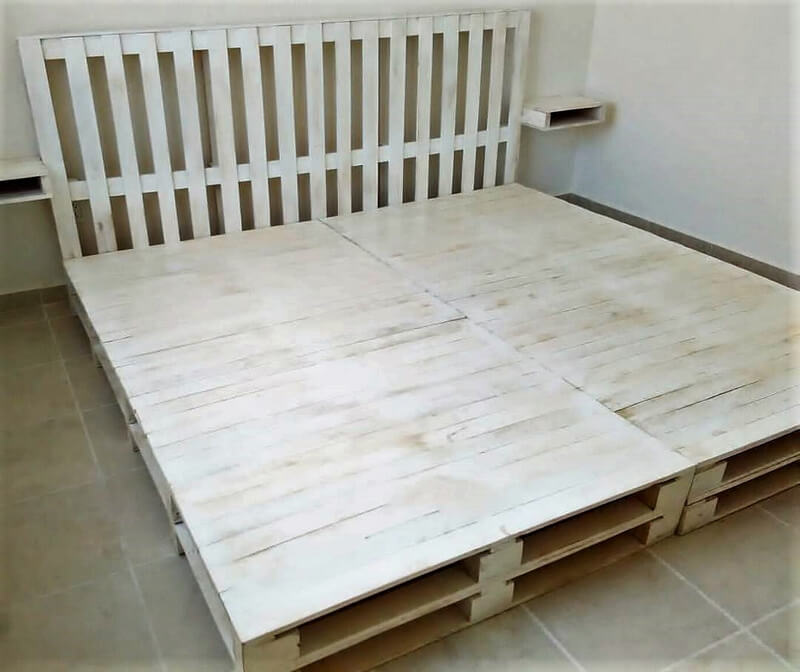 wood pallet bed frame plan