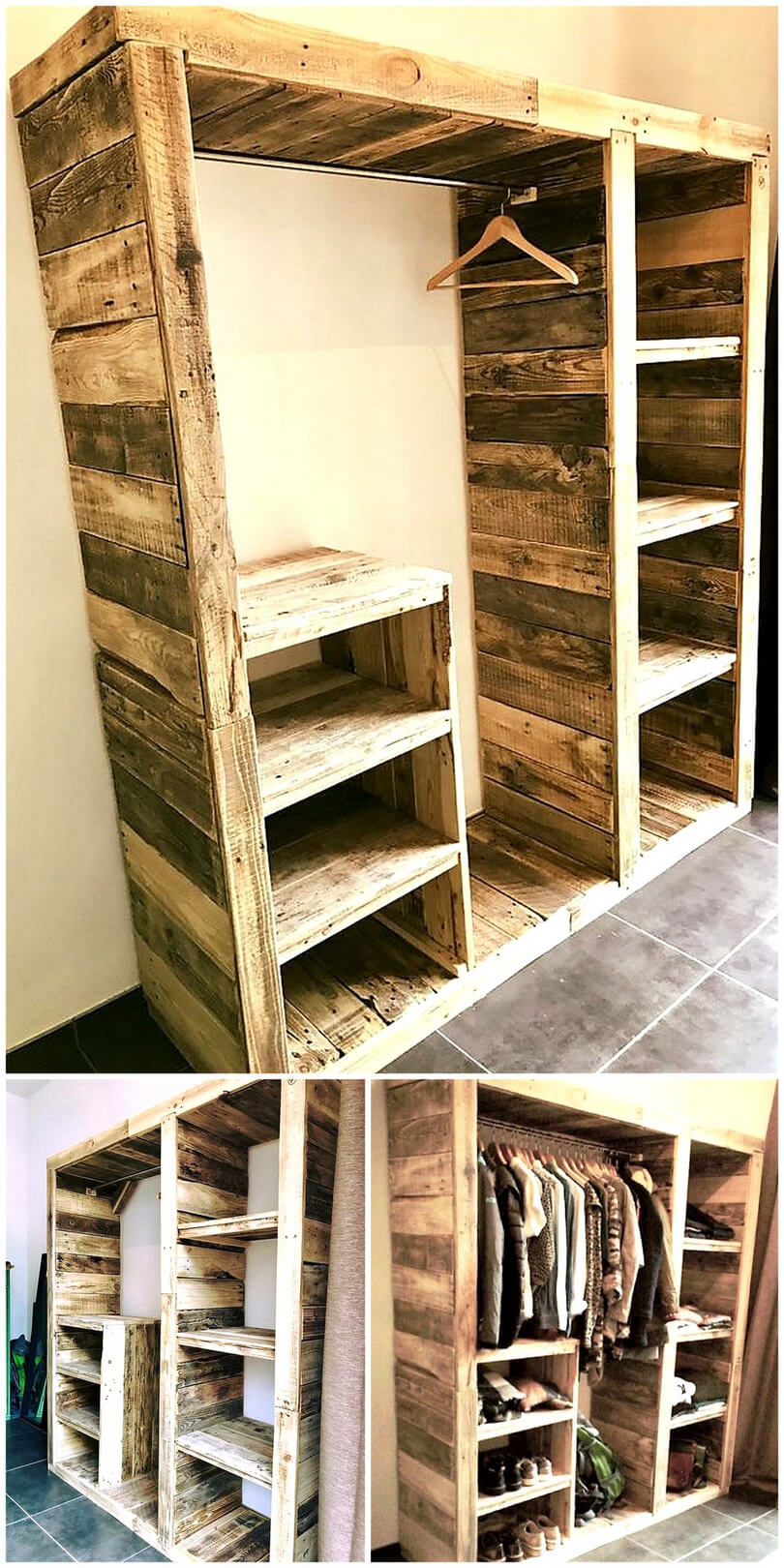 pallets clothes wardrobe