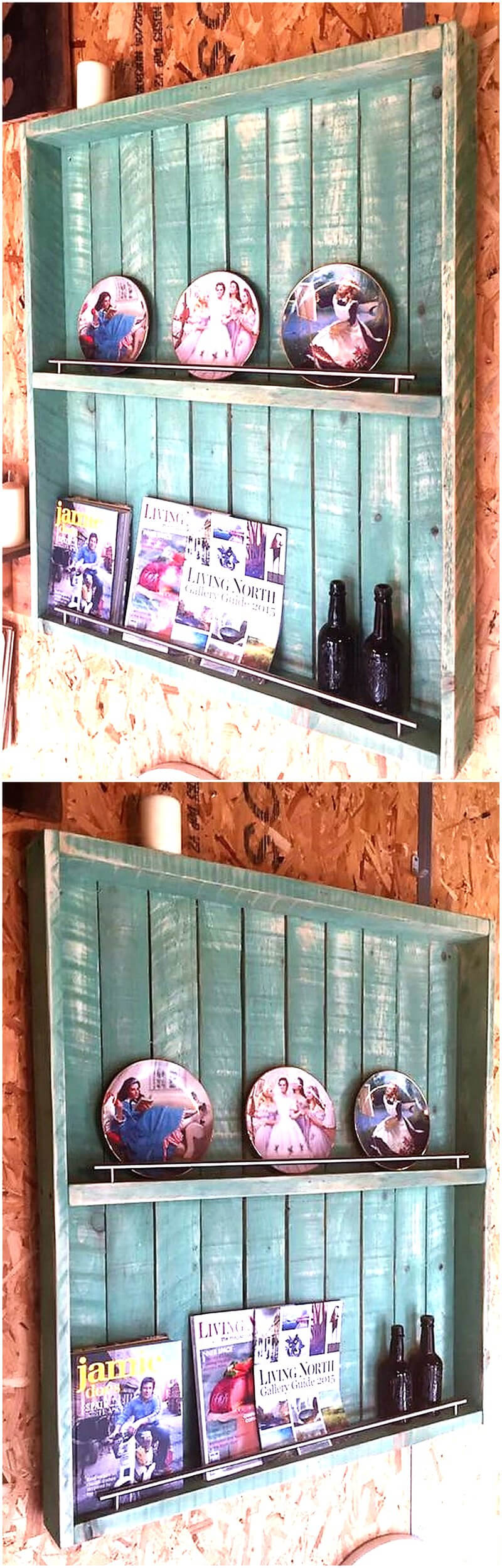 pallet kitchen shelf idea
