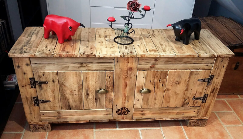 wood pallet entryway table