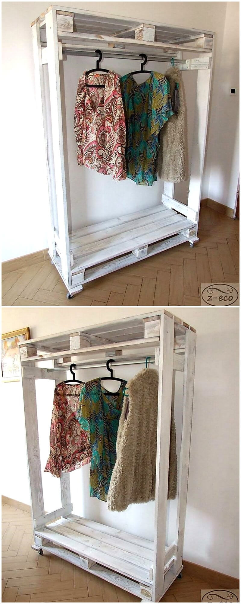 pallet hangers storage wardrobe