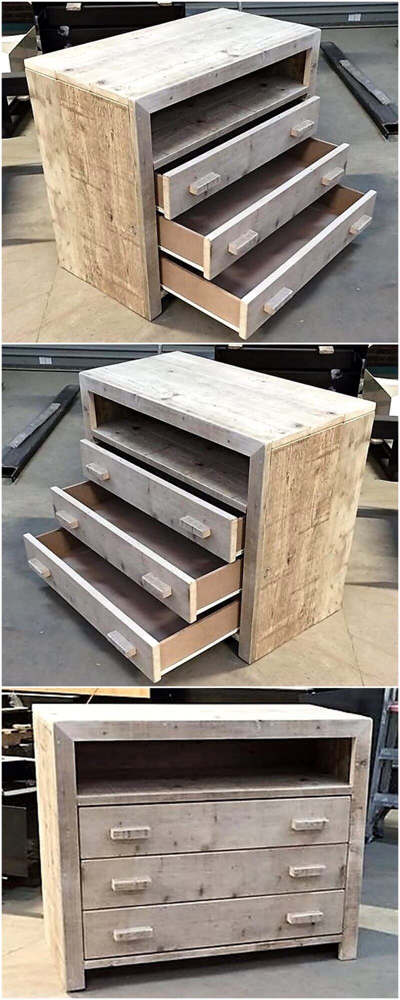 pallet chest of drawers