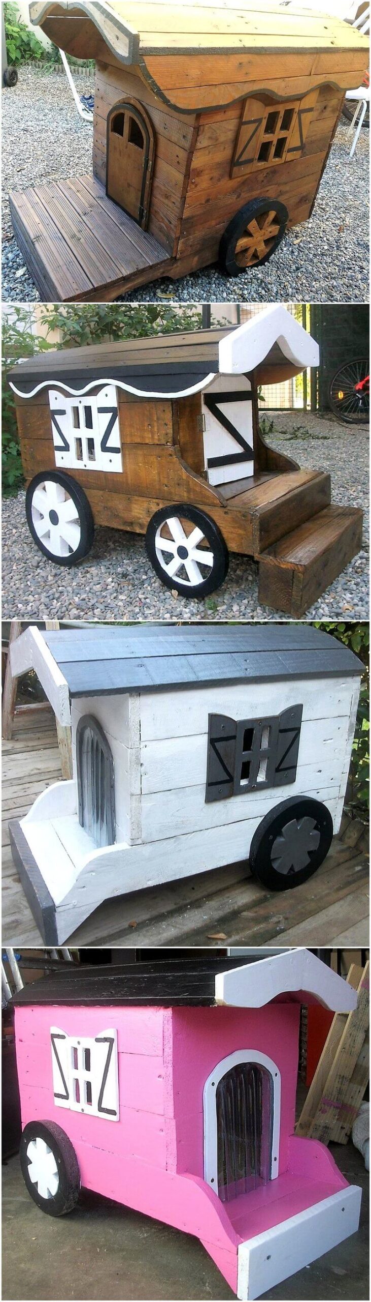 pallets wooden kids playhouses
