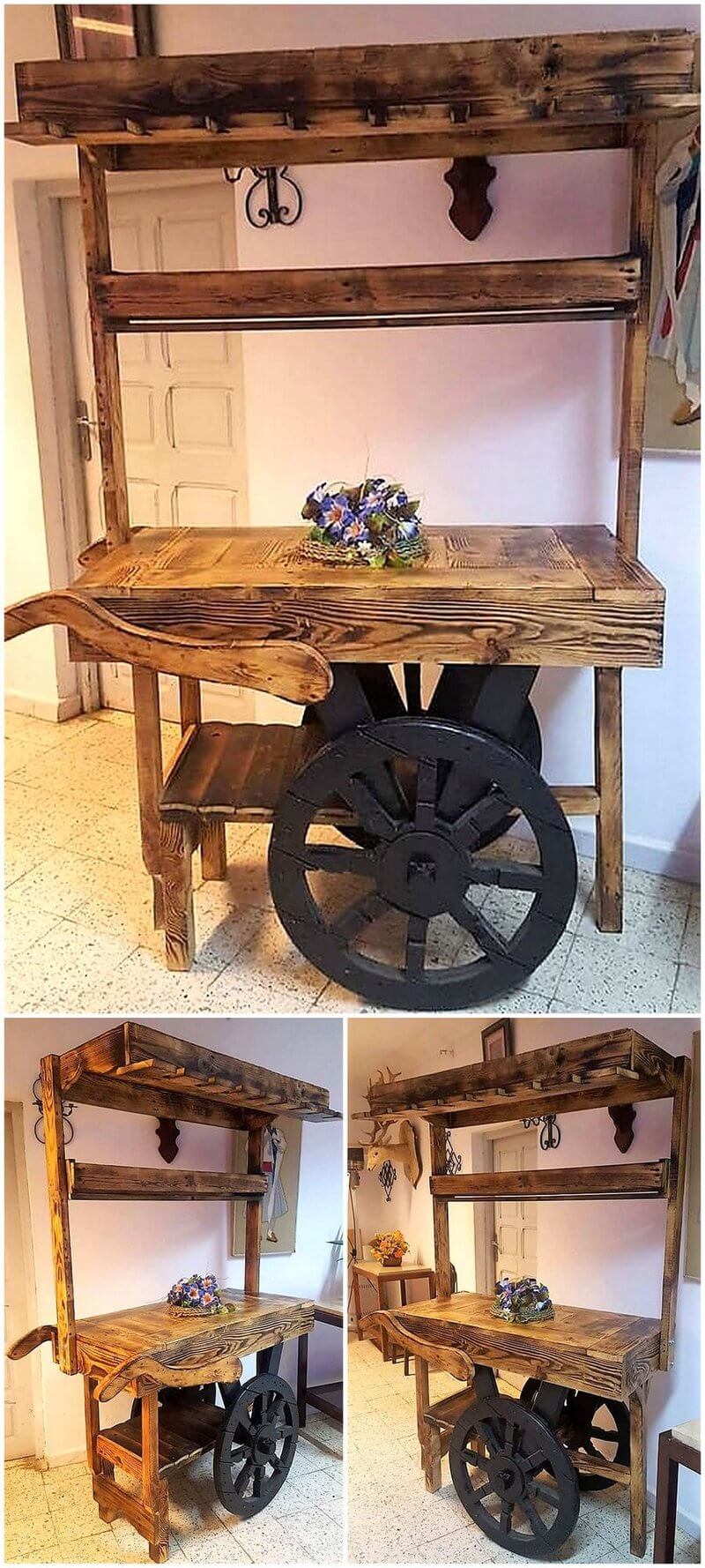rustic look pallet bar