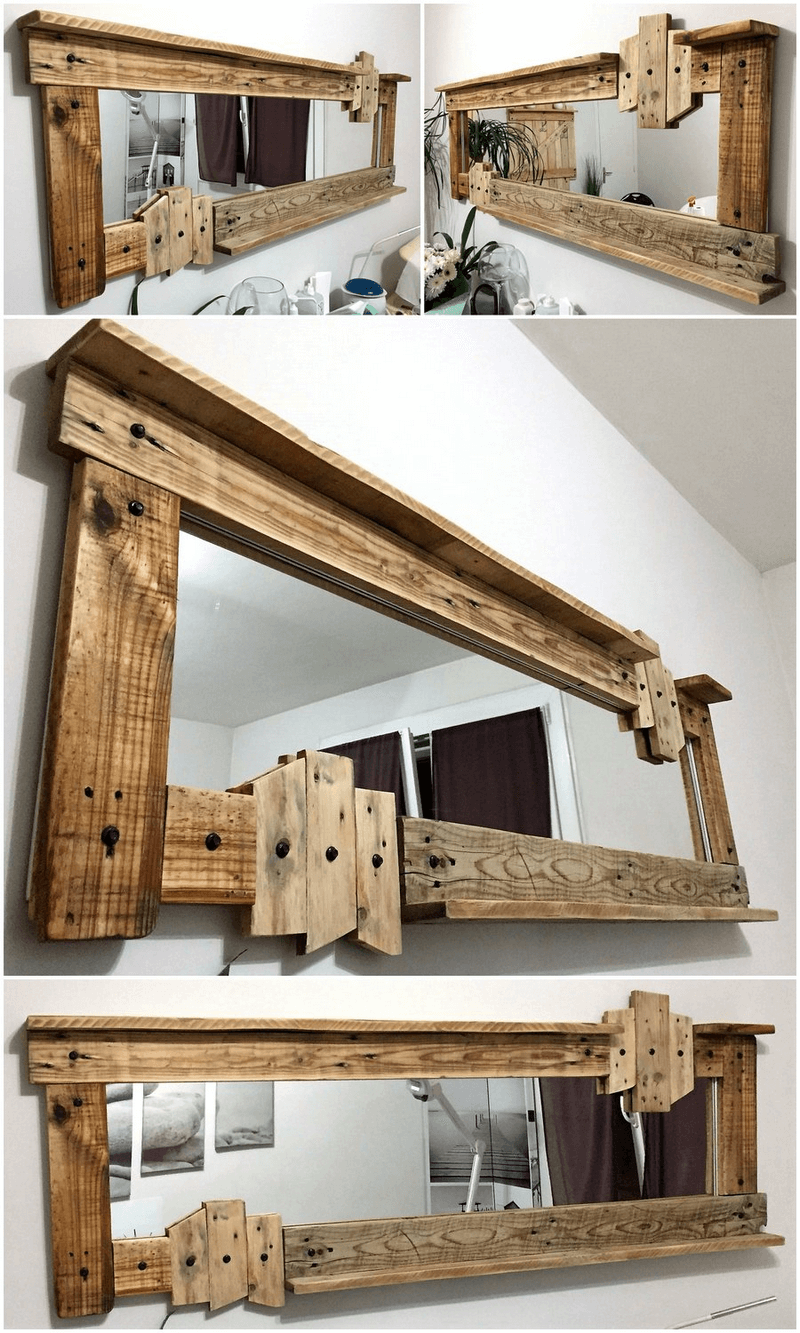 pallet mirror art