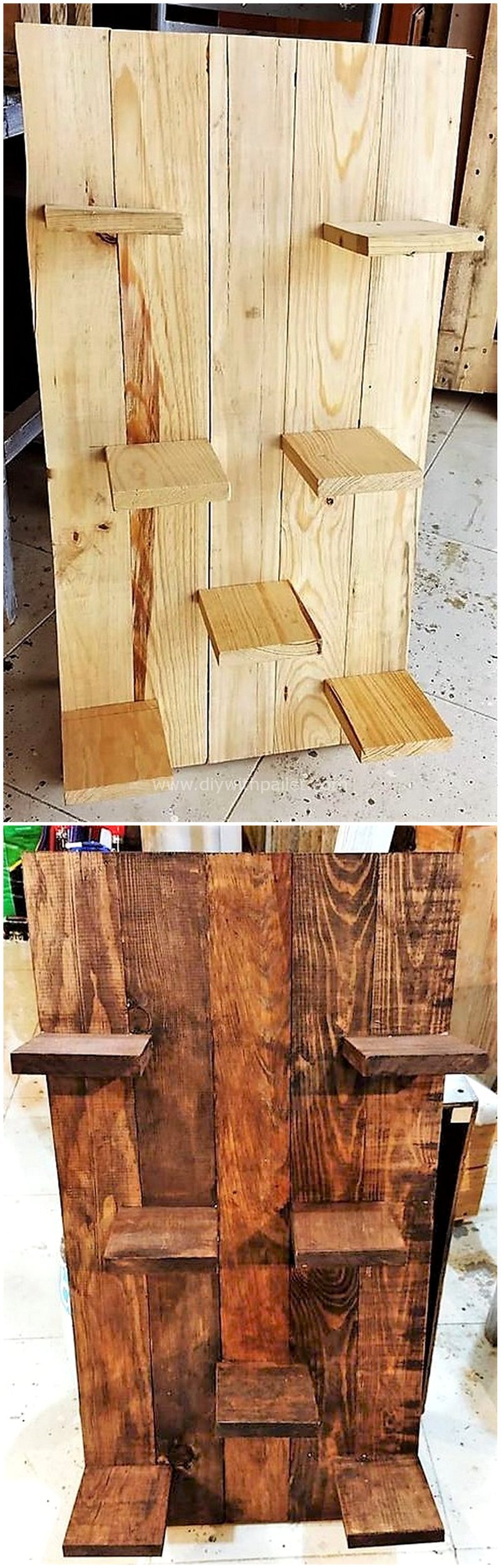 pallet rustic shelf