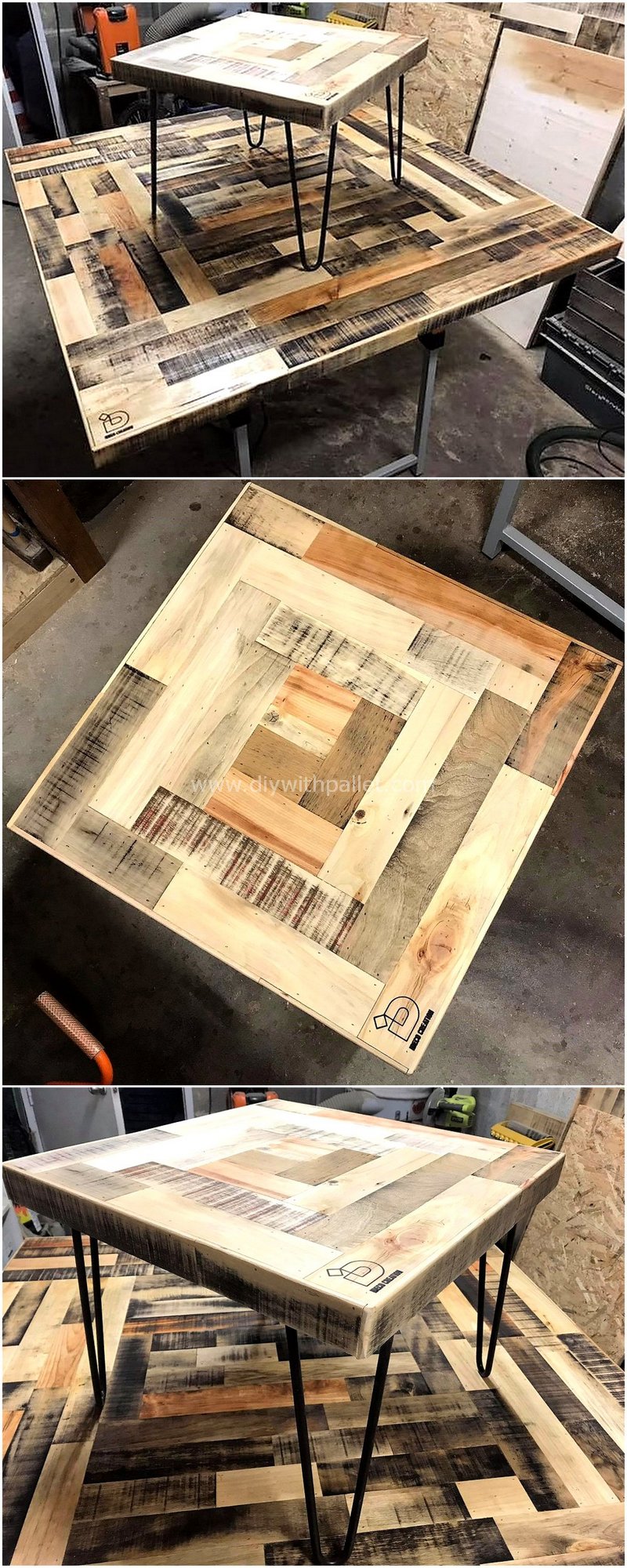 reclaimed pallets wooden tables